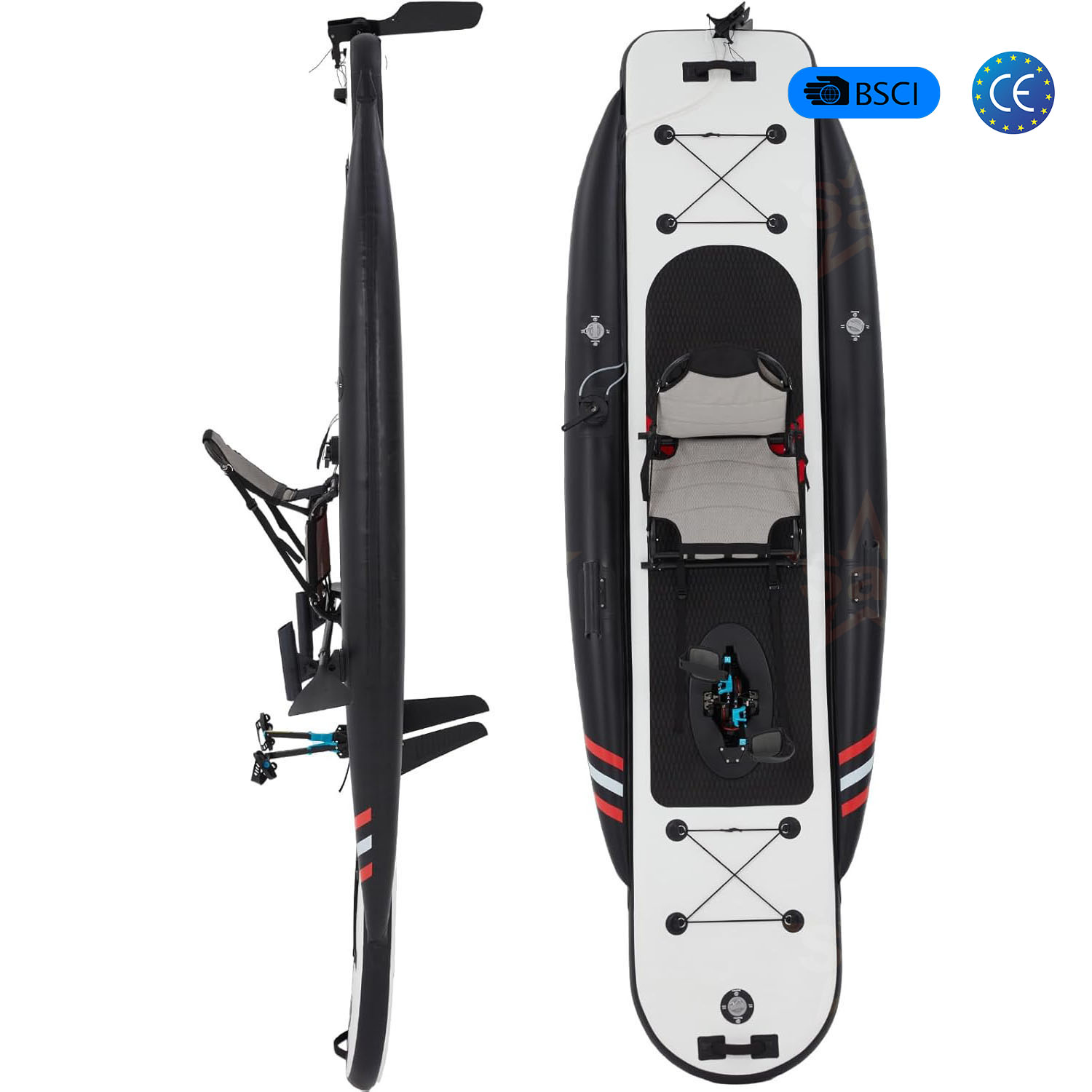 Fishing Kayak Pedal Drive - Kayak à pédales gonflable de haute