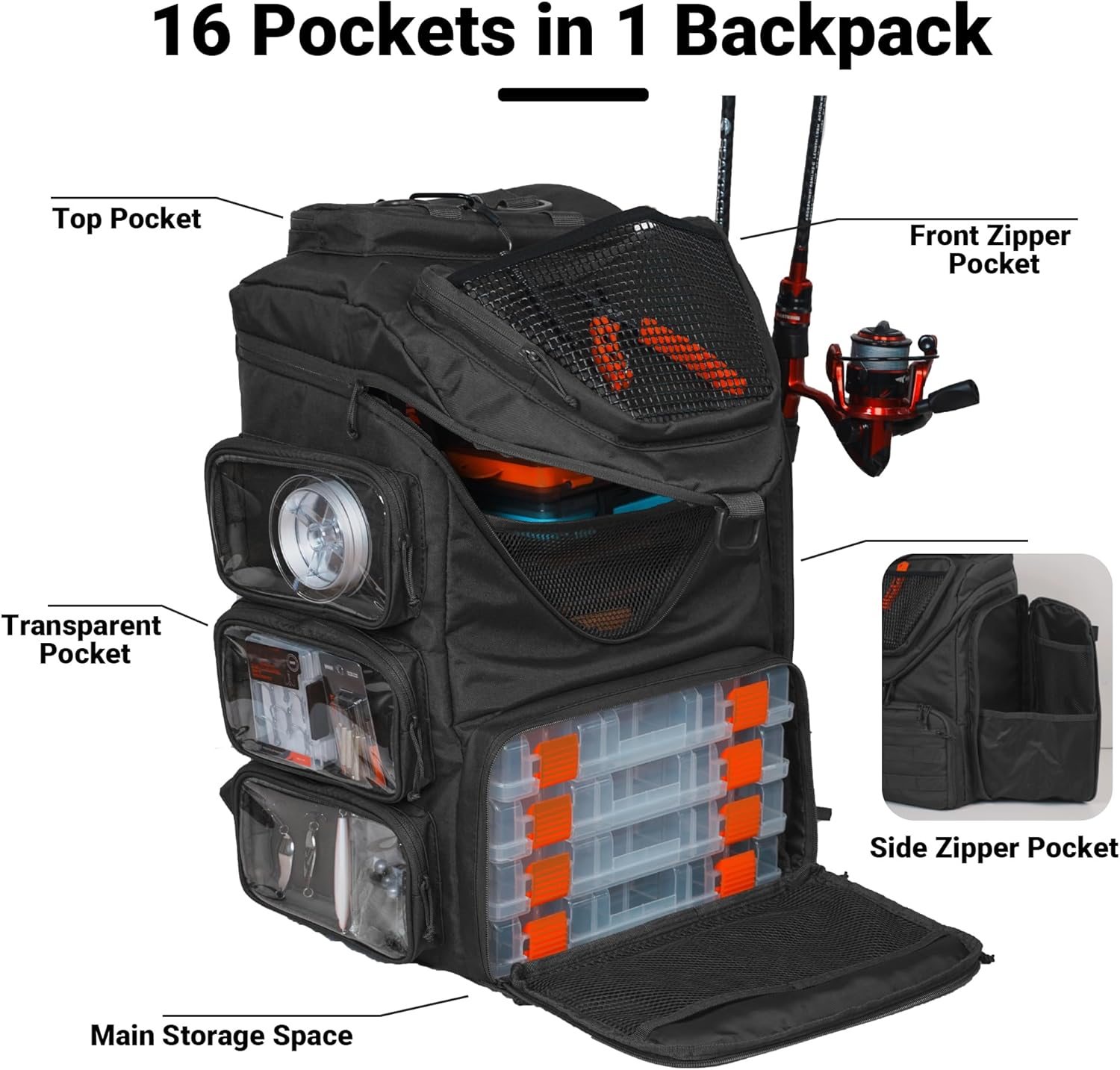 Fishing Kayak Crate - Sac à dos de pêche 40L