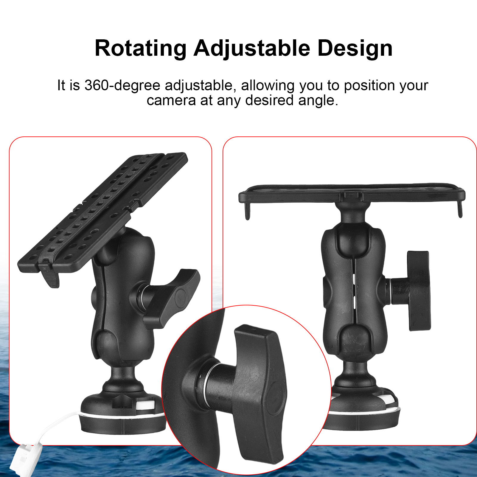 Fishing Kayak Fish Finder Mount - Support de détecteur de poisson avec