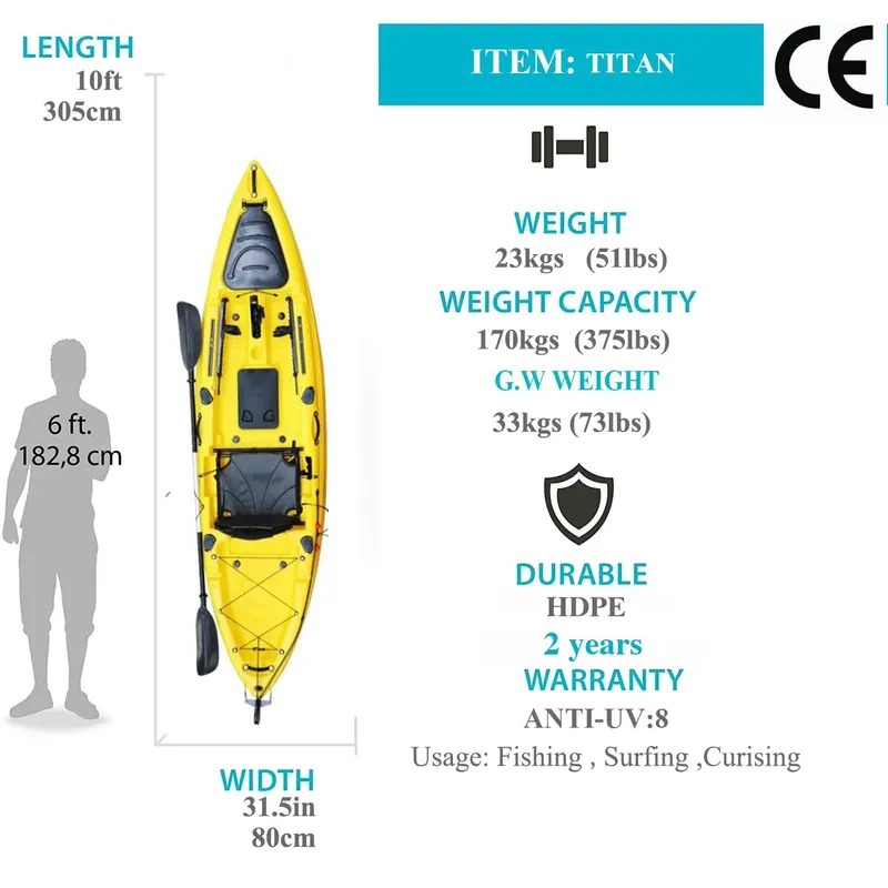 Kayak de pêche monoplace de 10 - Fishing Kayak Sit In avis et prix
