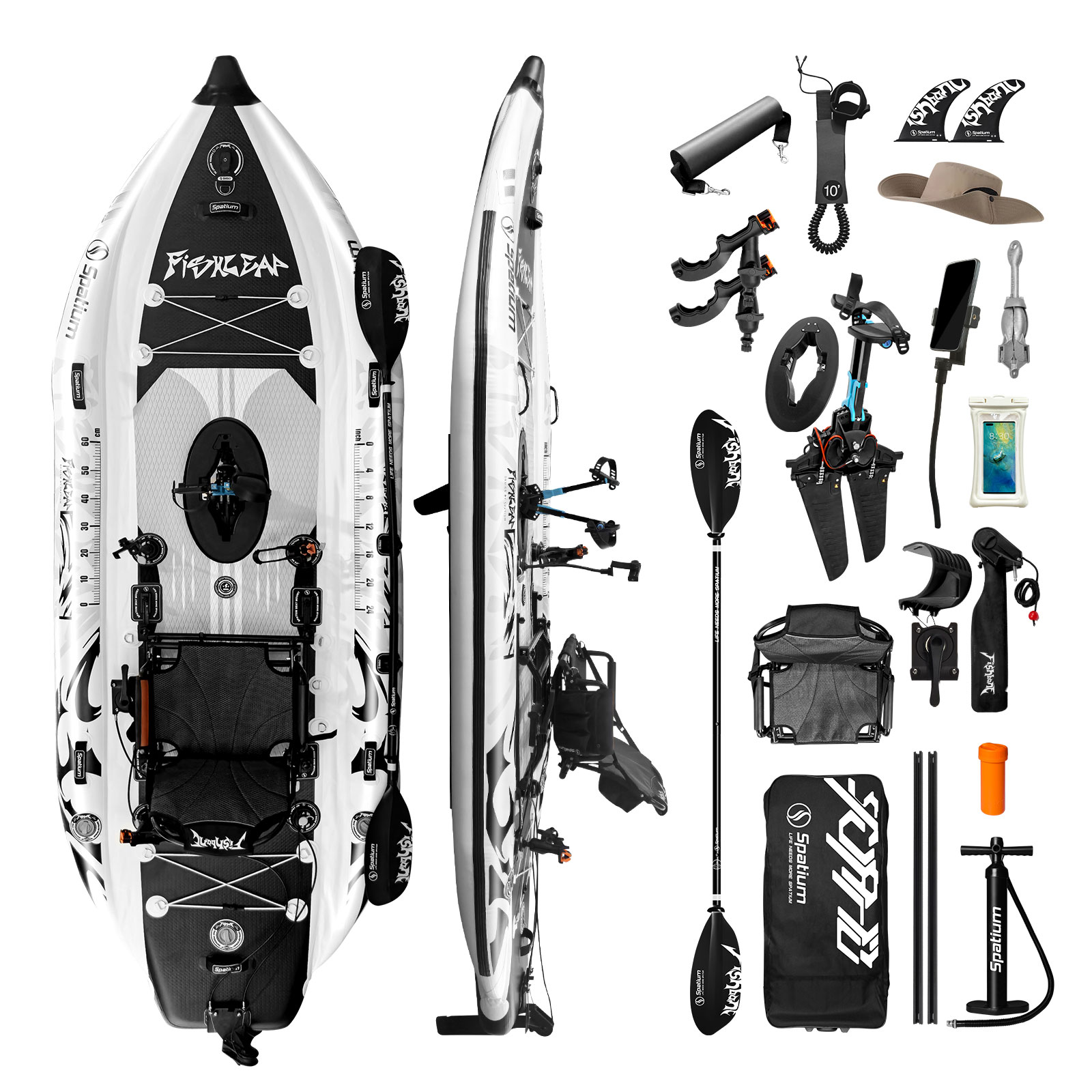 Kayak gonflable Spatium 11,5 p - Fishing Kayak Pedal Drive avis et prix
