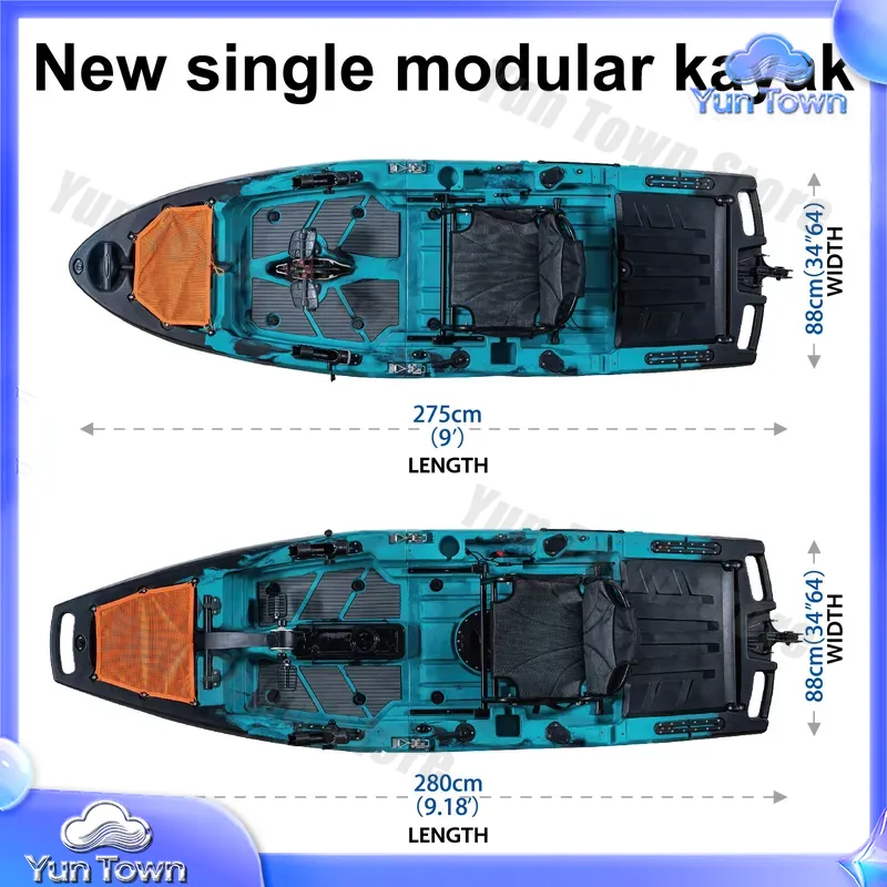 Kayak modulaire 9,5 pieds, kay - Fishing Kayak Pedal Drive avis et prix